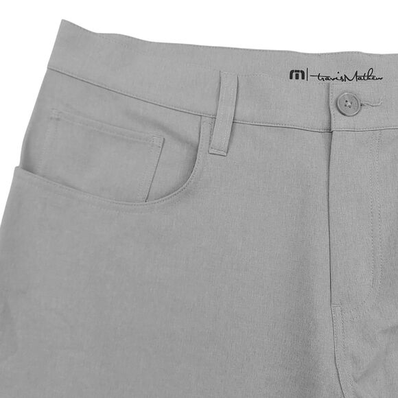 Travis Mathew Golf Pants Mens 34x32 Light Gray Straight Leg Comfort Performance - Picture 3 of 11